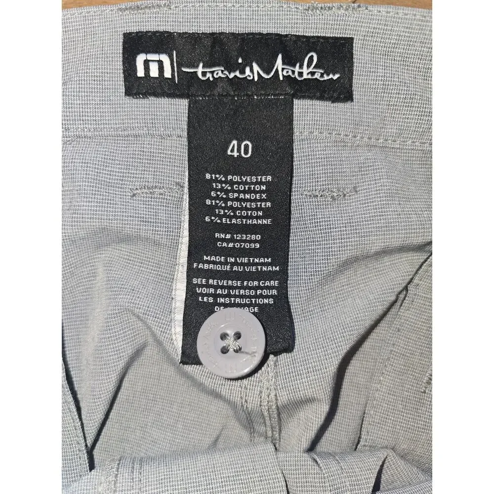 Travis Mathew Grey Stretch Shorts Size 40, NWT - Picture 9 of 9